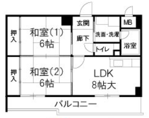 タカマツレジデンス布施Southの間取り