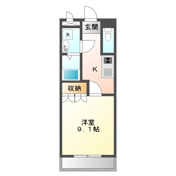 コンフォール白水の間取り