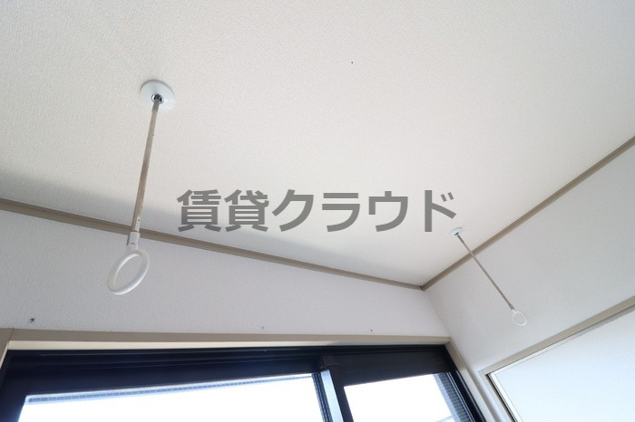 ファインビレッジの設備|急な雨でも安心♪室内物干し付きです♪