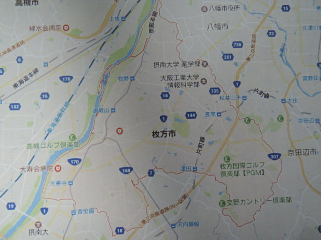 香里ロイヤルアーバンの地図|枚方市全域地図