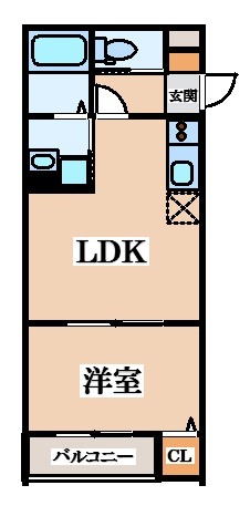 【間取り】 | CRASTINE大蓮北４丁目B