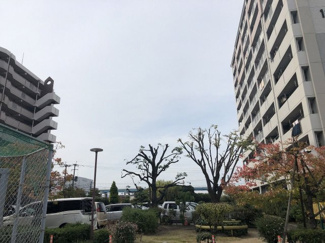 【外観】 | バルコニー側の向かいの棟との間には距離があるので視線も気になりませんし、陽当りや風通しもさえぎられません