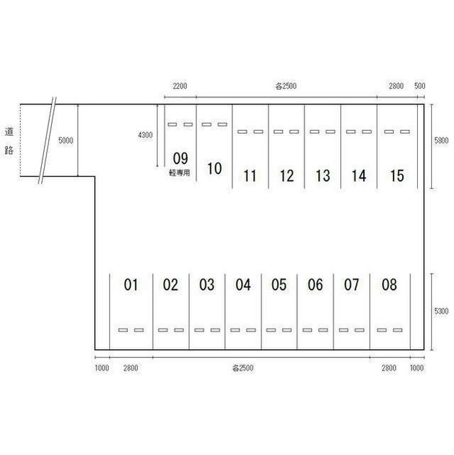 岐阜市上川手の駐車場の間取り