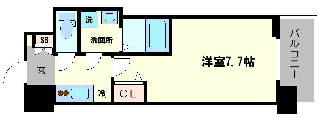 スプランディッド難波IIIの間取り
