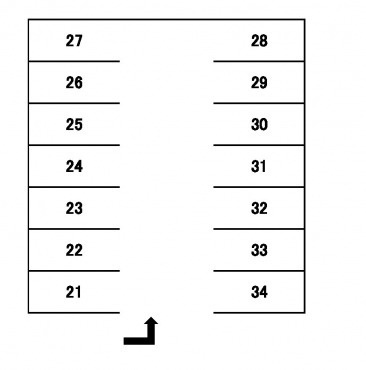【区画図】 | 久保田2丁目屋外駐車場M