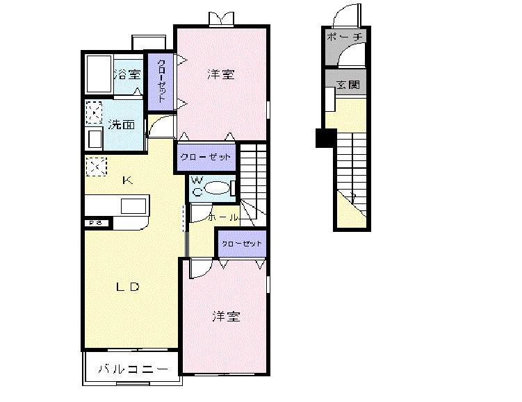 グラン・パパ　Ｂの間取り|間取図