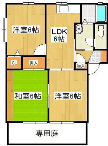グリーンエクセル小森野B【キャッシュバック対象物件】の間取り