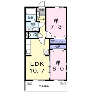 【間取り】 | エテルノ貝塚Ｂ