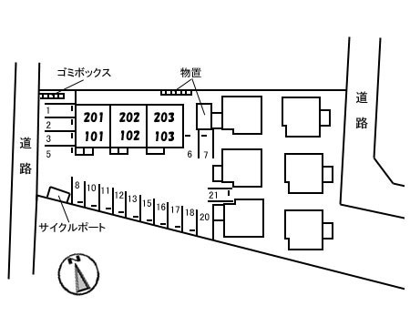 プレステージ東福原の区画図