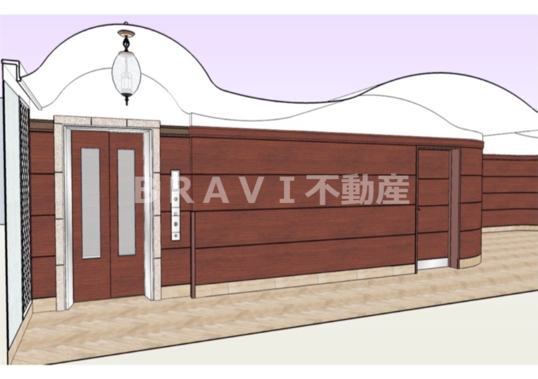 ARTFORM天満橋（アートフォルム天満橋）　BRAVI不動産のロビー|【ARTFORM天満橋】曲線の美しいロビーです