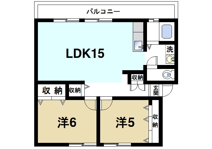 ハイツ108の間取り|使いやすい間取りです