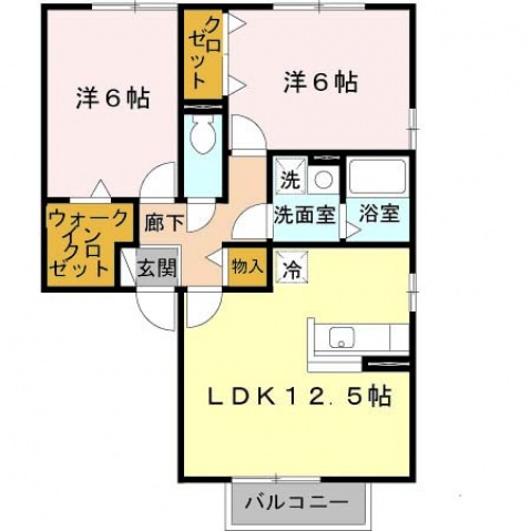 クレール萱振Aの間取り