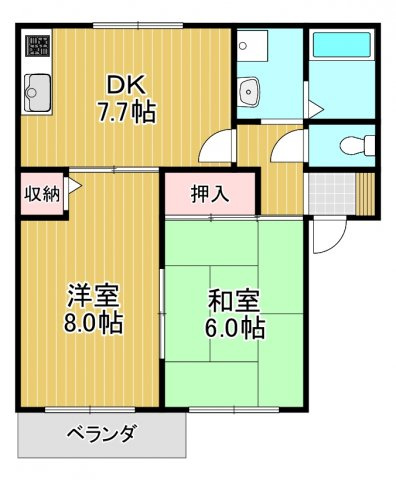 聖ソレアードA棟の間取り