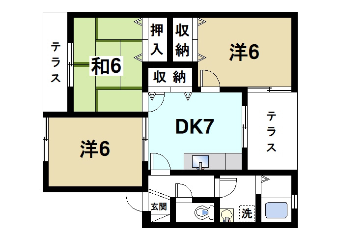 エステートピア二階堂の間取り|部屋数に余裕があるので家族でゆったり暮らすことができます