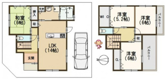 【間取り】 | 高槻市南大樋町　中古戸建