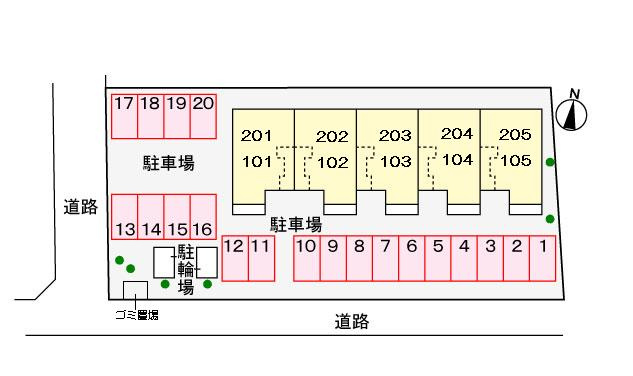 パッシィオーネMの区画図