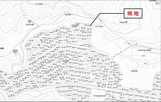 日の出町平井売地の地図