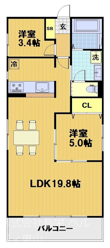 カローレ御所南の間取り