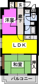 サンライズ荒木駅前の間取り