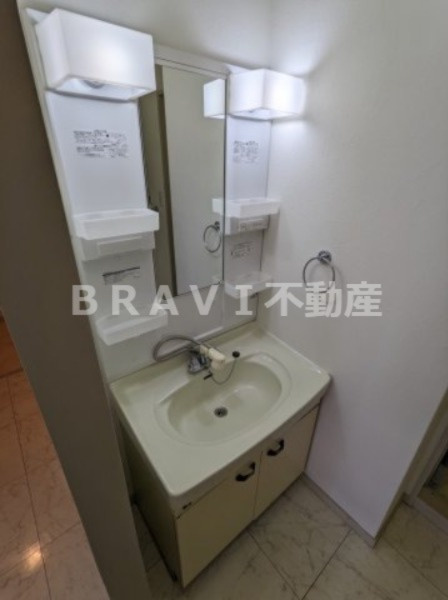 安藤ビルディング BRAVI不動産の独立洗面台|【安藤ビルディング】洗面化粧台付き