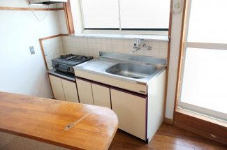 【キッチン】 | 須賀ハイツ | 2口ガスキッチン
