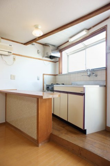 【キッチン】 | 須賀ハイツ | カウンターキッチン
