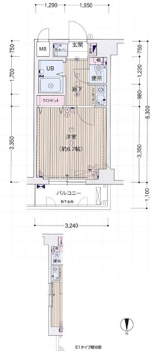 プレサンス京都二条城前の間取り