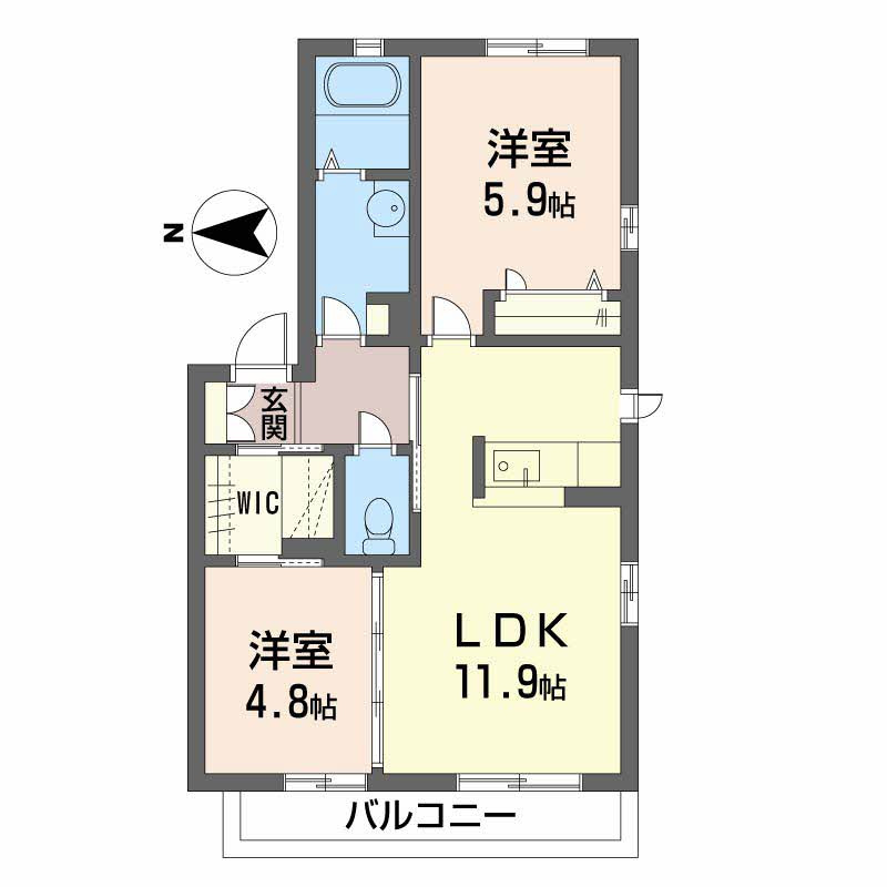 シャーメゾン岩本の間取り