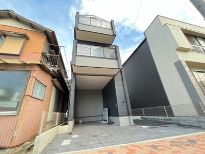【外観】 | 千種区豊年町1棟 ＜仲介手数料無料＞大和小・振甫中　新築一戸建て | 9/7撮影
新築一戸建ての事ならマックスバリュ川原店で住まい相談、株式会社エムワイホームにお任せください！