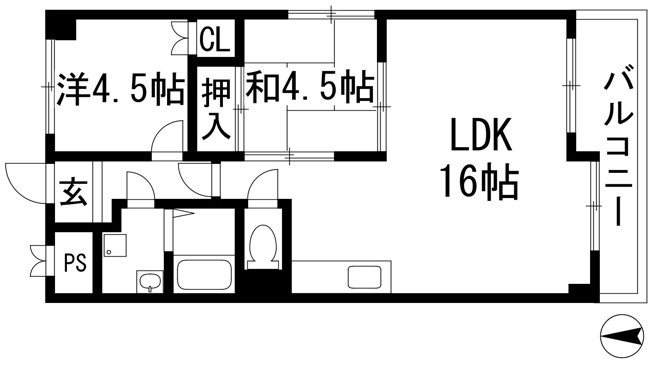【間取り】 | シャルマン山手（旧ハイツ啓）