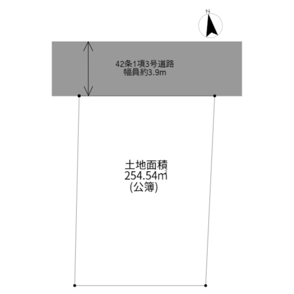 あきる野市牛沼売地の土地図