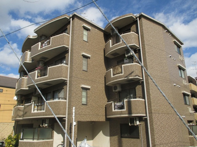 【外観】 | フローライト豊里２ | 外壁タイル張りのお洒落なマンションです