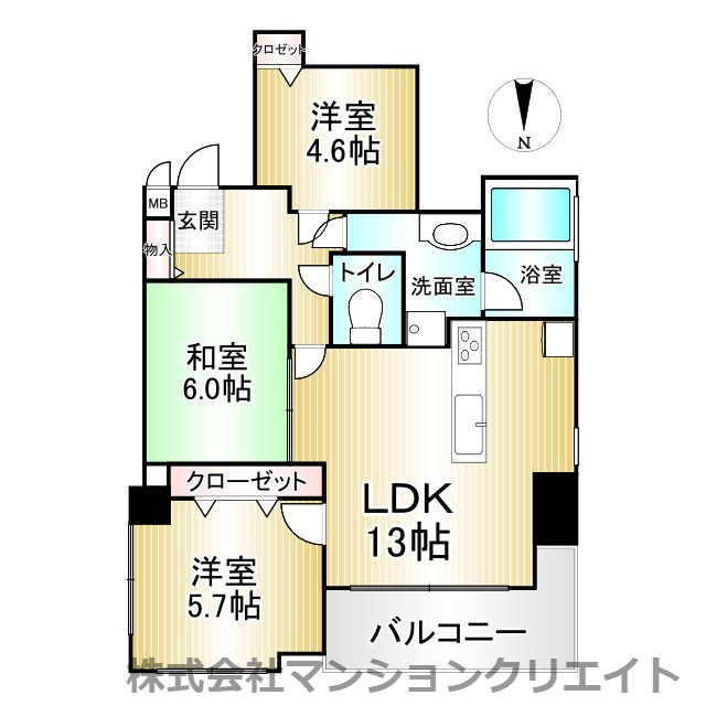 アパガーデンコート城東の間取り|現況と間取図が異なる場合は現況を優先とします。