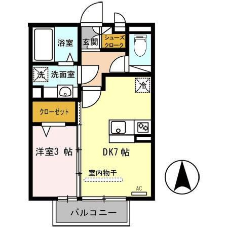 【間取り】 | ラ・フルール西高松