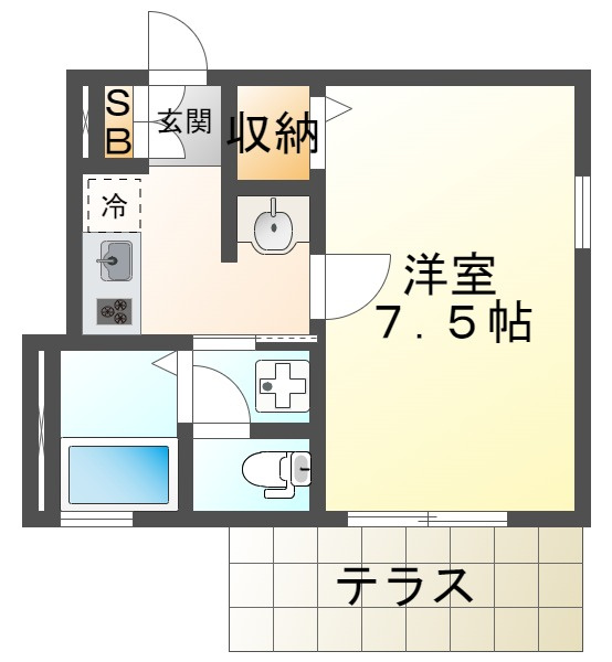 ソワサント上の丸の間取り