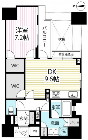 地下鉄烏丸線・東西線『烏丸御池』駅まで徒歩２分◆リビング床暖房完備◆１ＤＫ◆イーグルコート烏丸御池の間取り