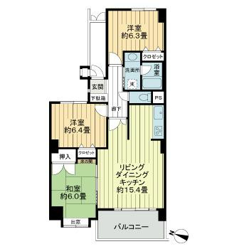 【間取り】 | ライオンズマンションＭＡＸＩＭ大橋　★プライスホームなら仲介手数料0円です★ | 間取り