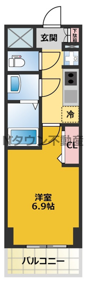【間取り】 | プレサンスTHE久屋大通レジェンド | 使いやすい間取りです