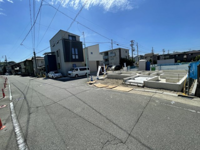【前面道路含む現地写真】 | 守山区川北町 全1棟 1号棟＜仲介手数料無料＞白沢小・守山北中　新築一戸建て | 外観