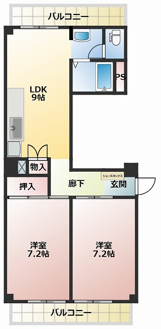 コーポハリマヤⅠの間取り