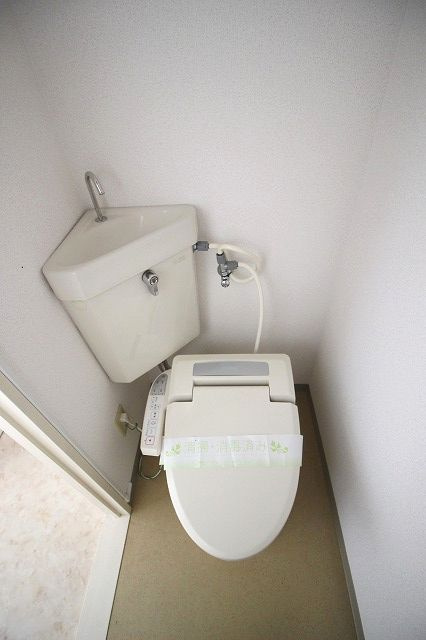 コーポハリマヤⅠのトイレ|落ち着いた色調のトイレです