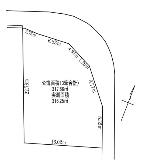 【土地図】 | 新潟市北区太夫浜敬和学園手前の交差点　売地