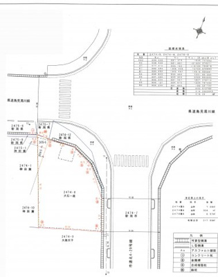 【区画図】 | 新潟市北区太夫浜敬和学園手前の交差点　売地