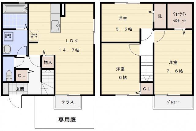 Casa Milaの間取り