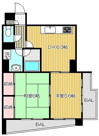 【間取り】 | マートルコート武蔵小山
