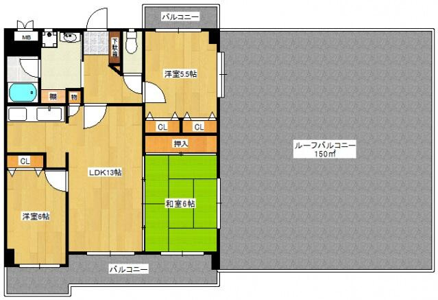 【間取り】 | ＨＩＢＩＳＣＵＳ　Ｔ・Ｈ | 間取図