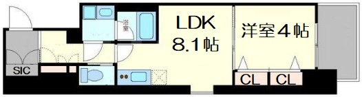 【間取り】 | レオンコンフォート難波南