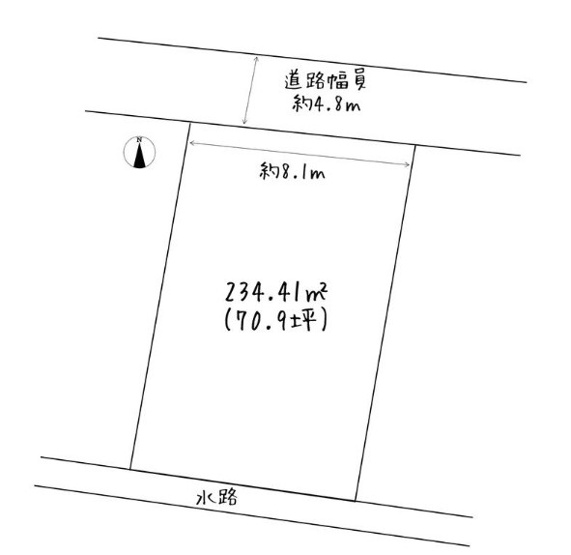 【土地図】 | 高砂市曽根町　土地 | 敷地約70.9坪です。
