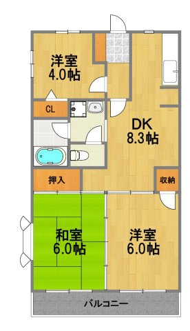 【間取り】 | パークハイツ田園