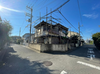 【前面道路含む現地写真】 | 八木北小・北西角地・建築条件なし・更地渡し・岸和田市箕土路町2丁目 | 前面道路含む現地写真です